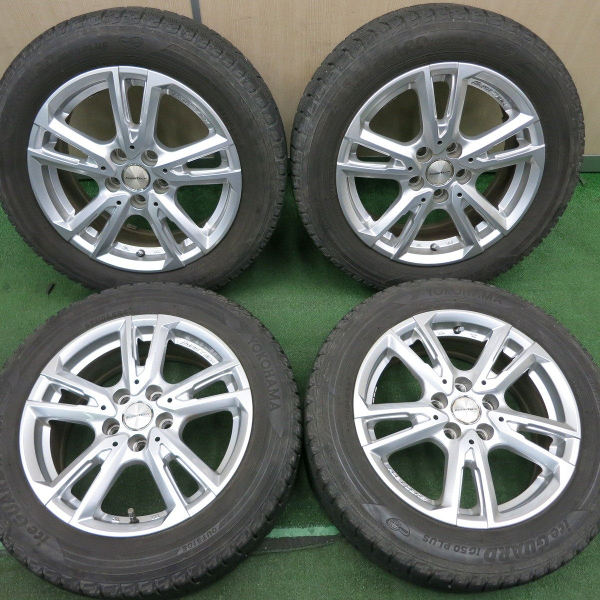 *送料無料* バリ溝！20年！キレイ！8.5分★スタッドレス 185/60R15 ヨコハマ アイスガード iG50 プラス EUROTECH ユーロテック 15インチ PCD100/5H★4042504NJス