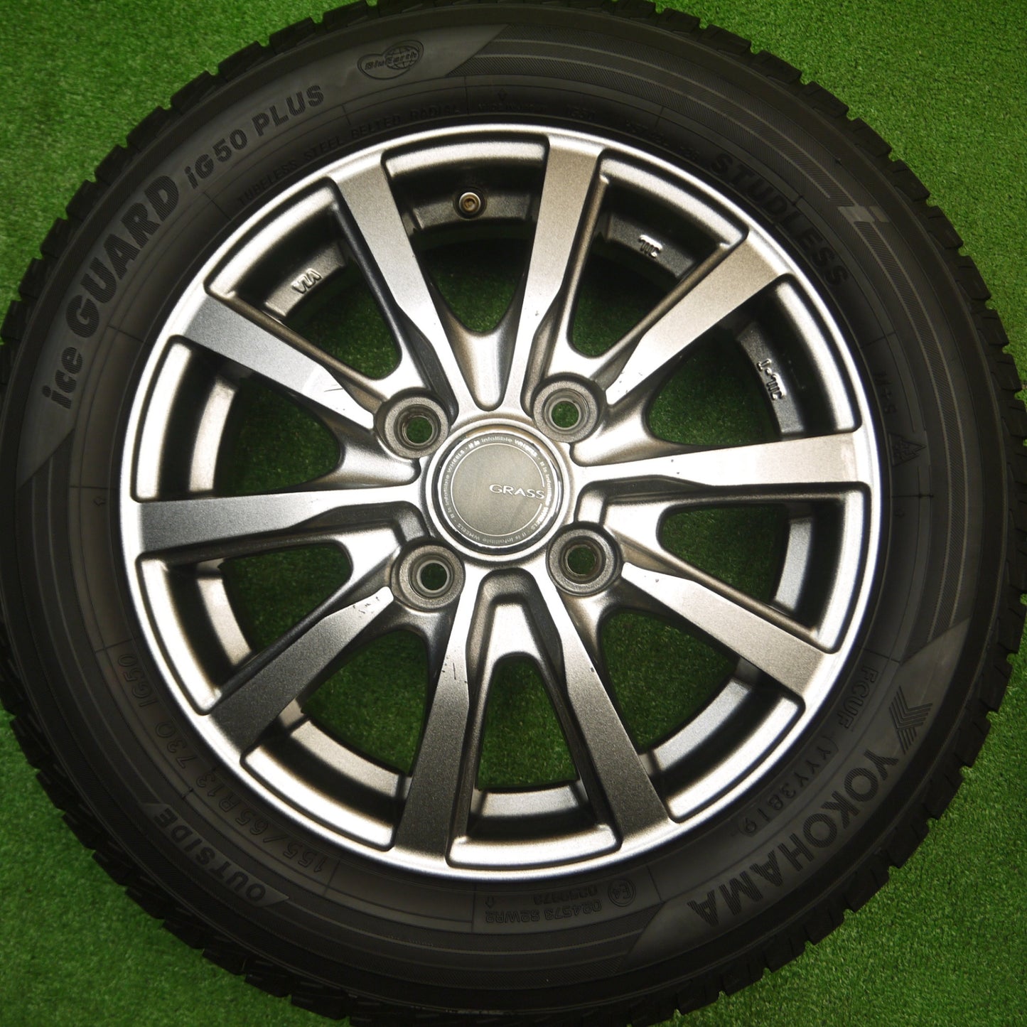 [送料無料] 4本価格★スタッドレス 155/65R13 ヨコハマ アイスガード iG50 プラス GRASS グラス 13インチ PCD100/4H★4100802Hス