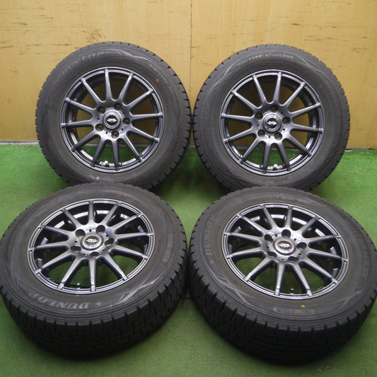 *送料無料* バリ溝！キレイ！8.5分★スタッドレス 195/65R15 ダンロップ ウインターマックス WM01 TEAD テッド 15インチ PCD114.3/5H★4051709Hス