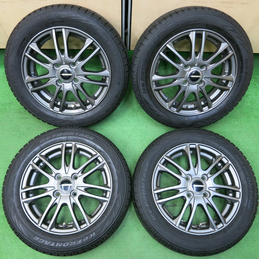 *送料無料* バリ溝！21年！9.5分★スタッドレス 155/65R14 アイスフロンテージ NEXTA ネクスタ 14インチ iceFRONTAGE PCD100/4H★4043008イス