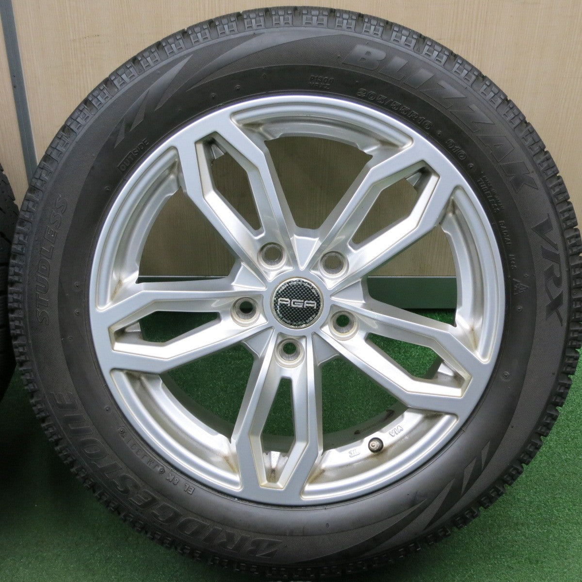 *送料無料* 4本価格★ワーゲン 等 AGA 205/55R16 スタッドレス ブリヂストン ブリザック VRX 16インチ PCD112/5H★4040908TNス