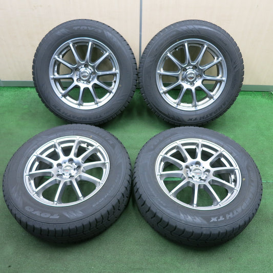 *送料無料* バリ溝！キレイ！9.5分★スタッドレス 225/65R17 トーヨー ウインター トランパス TX SCHNEIDER ATECH シュナイダー PCD114.3/5H★4032603TNス