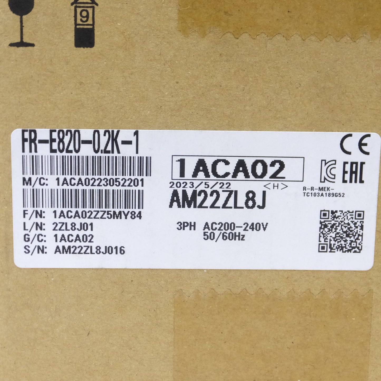 ●複数在庫有●[送料無料] 未使用◆MITSUBISHI 三菱電機 インバーター FR-E820-0.2K-1 三相200V 0.2kW 2023年製◆