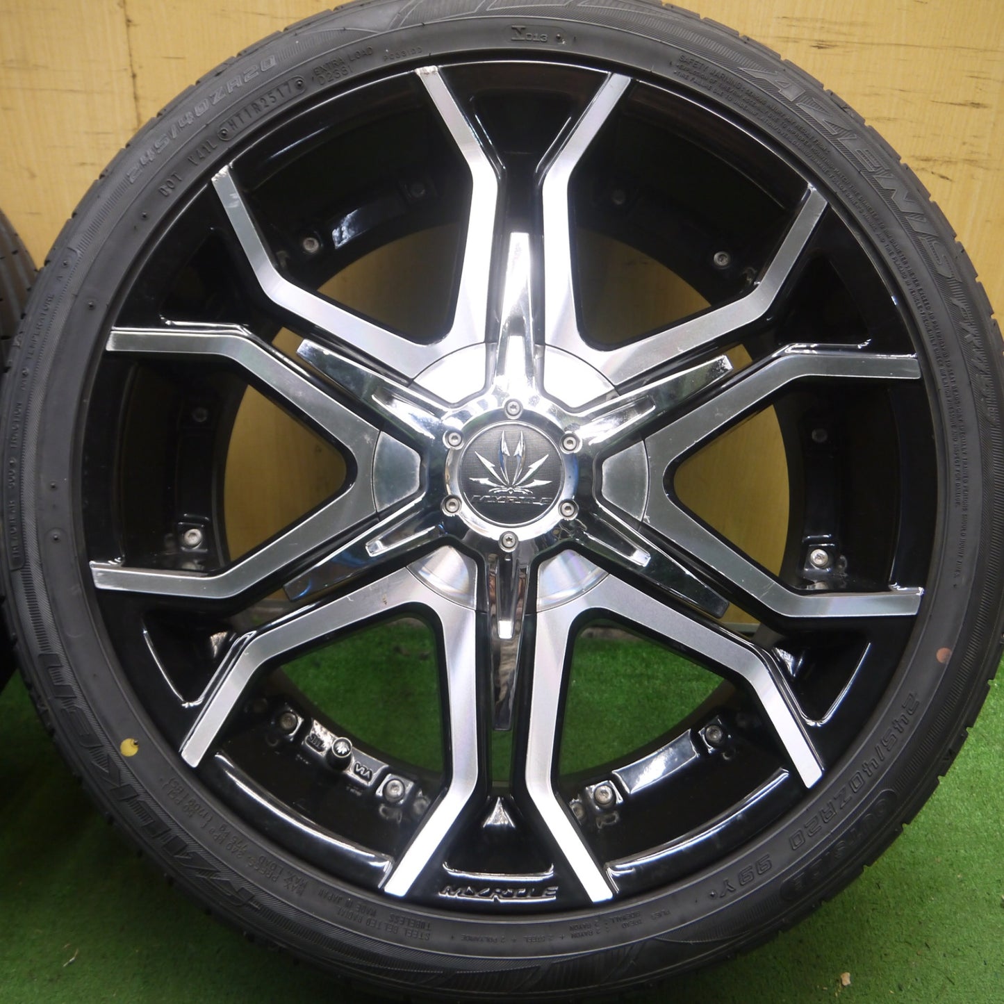 *送料無料* バリ溝！9分★MYRTLE MR-14 CRIMSON 245/40R20 ファルケン アゼニス FK453 マーテル クリムソン PCD108 114.3/5H マルチ★4032913Hノ