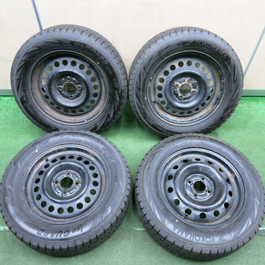 超バリ溝！21年！ほぼ10分★スタッドレス 195/60R15 ヨコハマ アイスガード iG70 60 スチール 15インチ PCD100/4H★4053002HAス