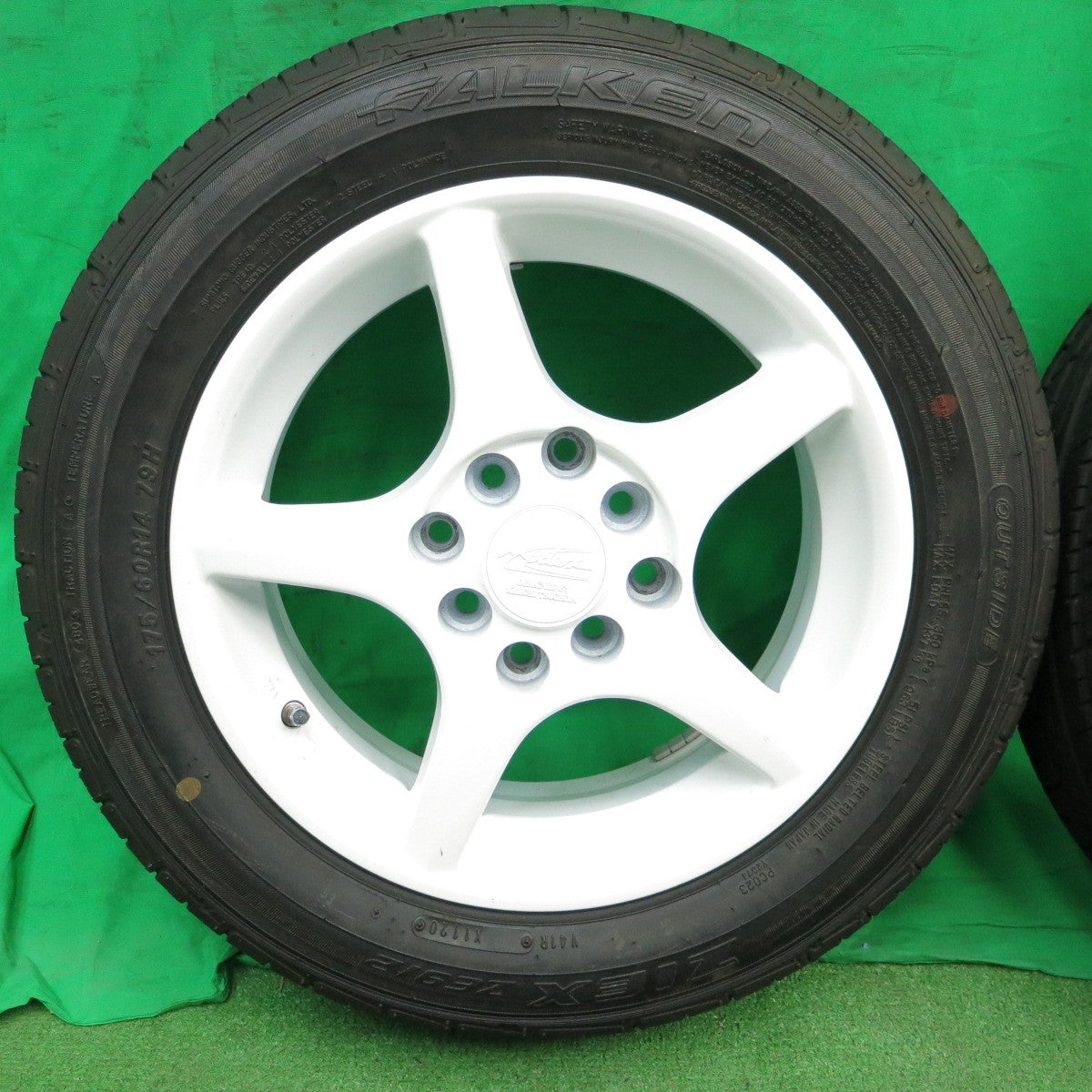 *送料無料* タイヤ未使用！20年★Modex 土屋圭市 モデル 175/60R14 ファルケン ジークス ZE912 14インチ PCD100  114.3/4H マルチ★4051005ナノ