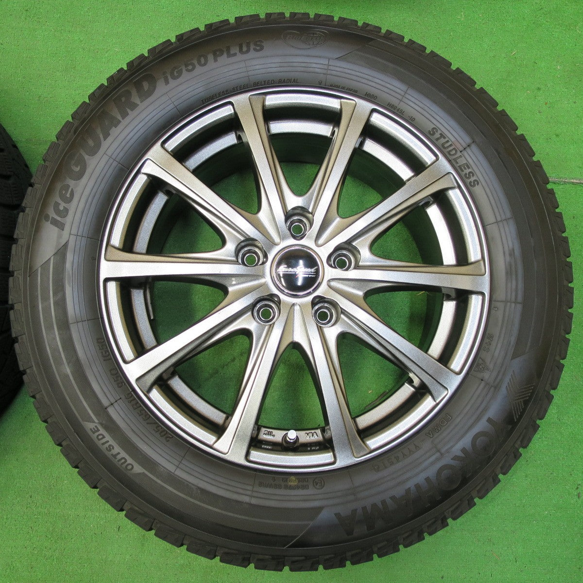 *送料無料* バリ溝！キレイ！9分★スタッドレス 205/65R16 ヨコハマ アイスガード iG50 プラス EuroSpeed MANARAY SPORT PCD114.3/5H★4070203イス