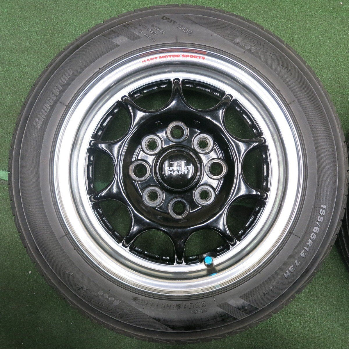 *送料無料* 4本価格★スプリントハート 155/65R13 ブリヂストン プレイズ PZ-1 SPRINT HART PCD110 114.3/4H マルチ★4041501NJノ