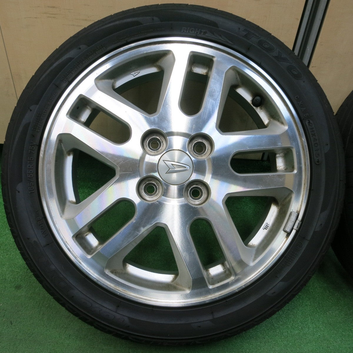 *送料無料* 4本価格★ダイハツ ムーヴ カスタム 純正 165/55R15 トーヨー DRB 15インチ PCD100/4H★4041809イノ