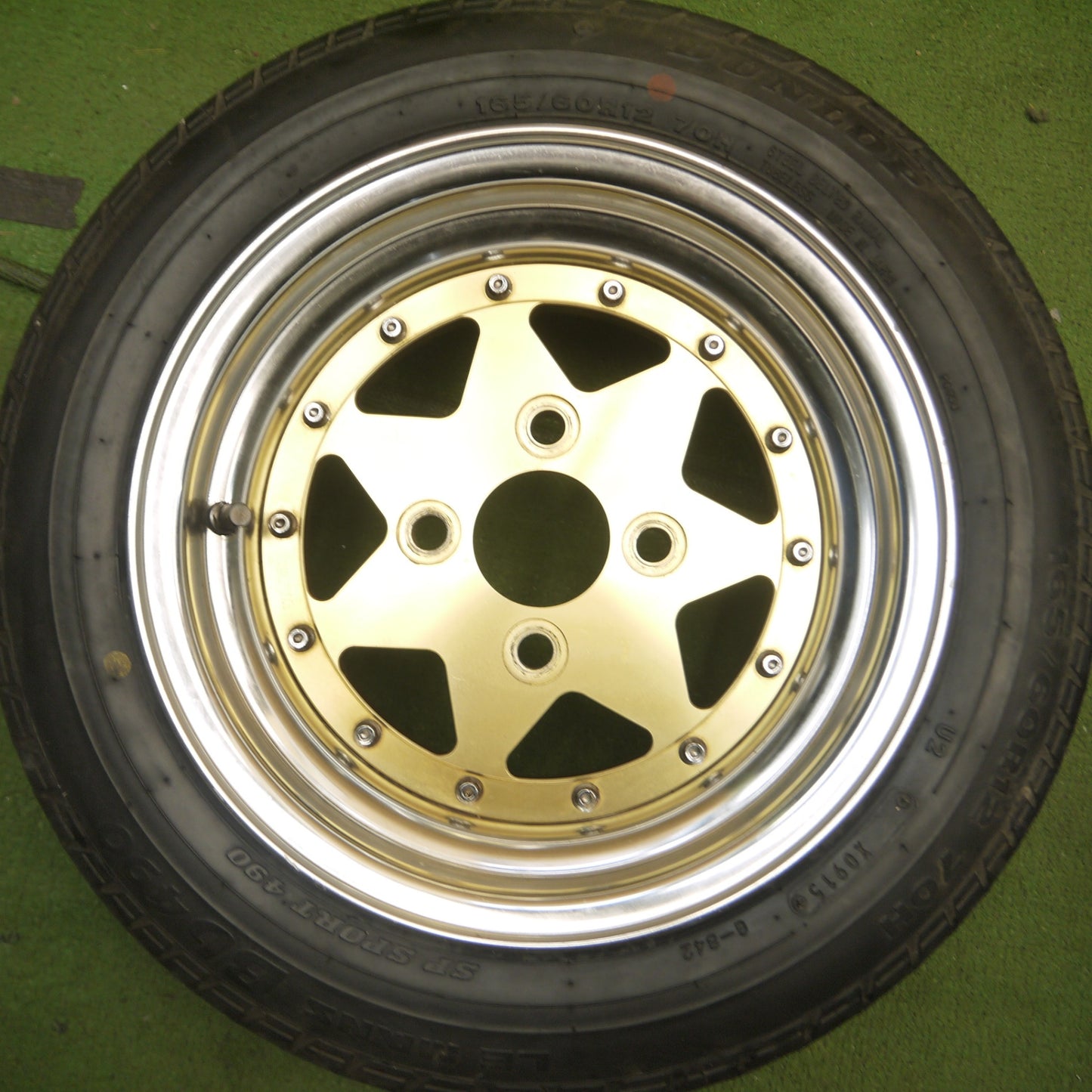 *送料無料* 4本価格★希少！ T-Speed ローバーミニ 等 165/60R12 ダンロップ LE MANS Bb490 12インチ PCD101.65/4H★4050109Hノ