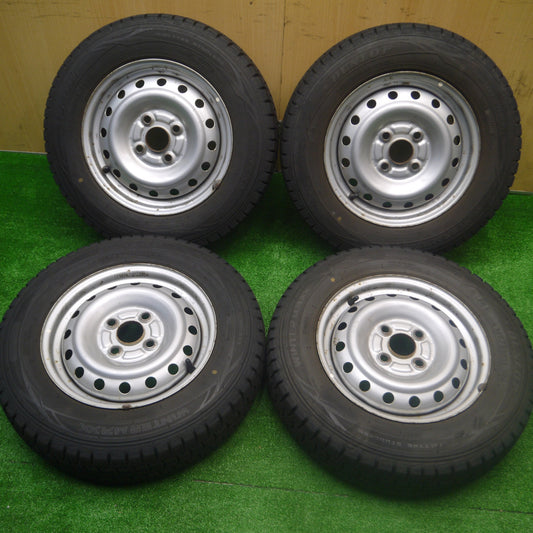 *送料無料* 4本価格★スタッドレス 145/80R13 ダンロップ ウインターマックス WM01 スチール 13インチ PCD100/4H★4082101Hス