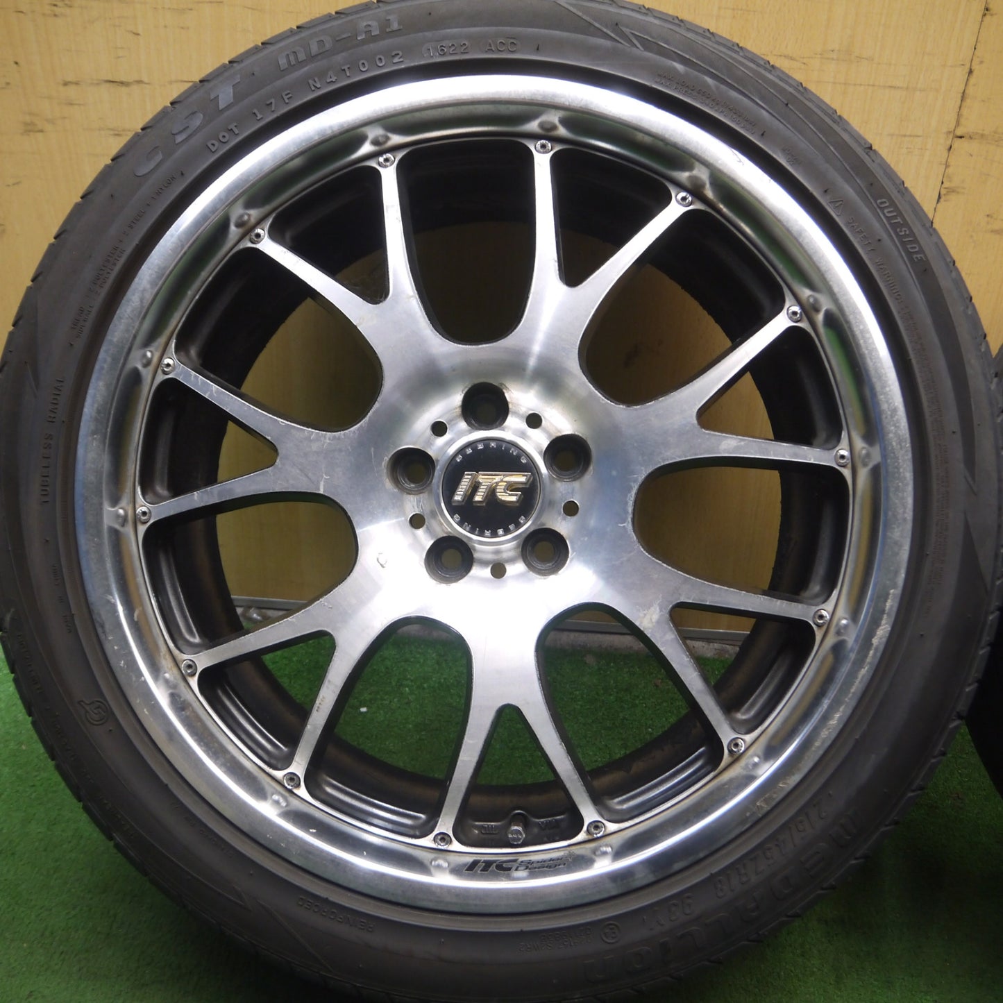 *送料無料* バリ溝！22年！9分★RAYS SEBRING ITC-SD 215/45R18 ハンコック ベンタス V12 evo2 メダリオン CST MD-A1 レイズ セブリング PCD100/5H★4050104Hノ