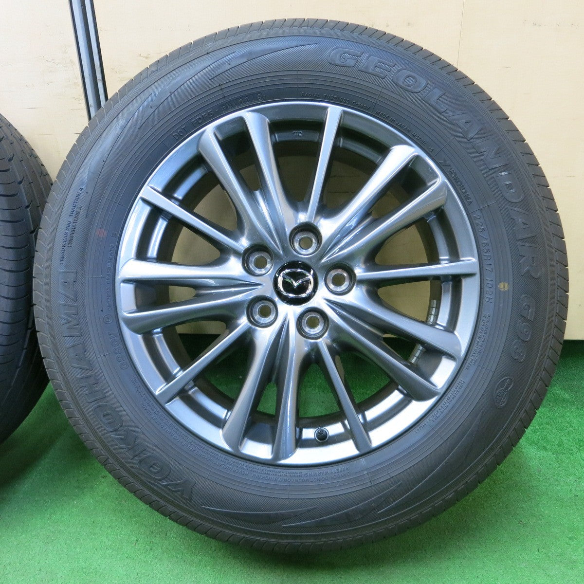 *送料無料* 新車外し★マツダ CX-5 純正 225/65R17 ヨコハマ ジオランダー G98 17インチ PCD114.3/5H CX5★4061101ナノ