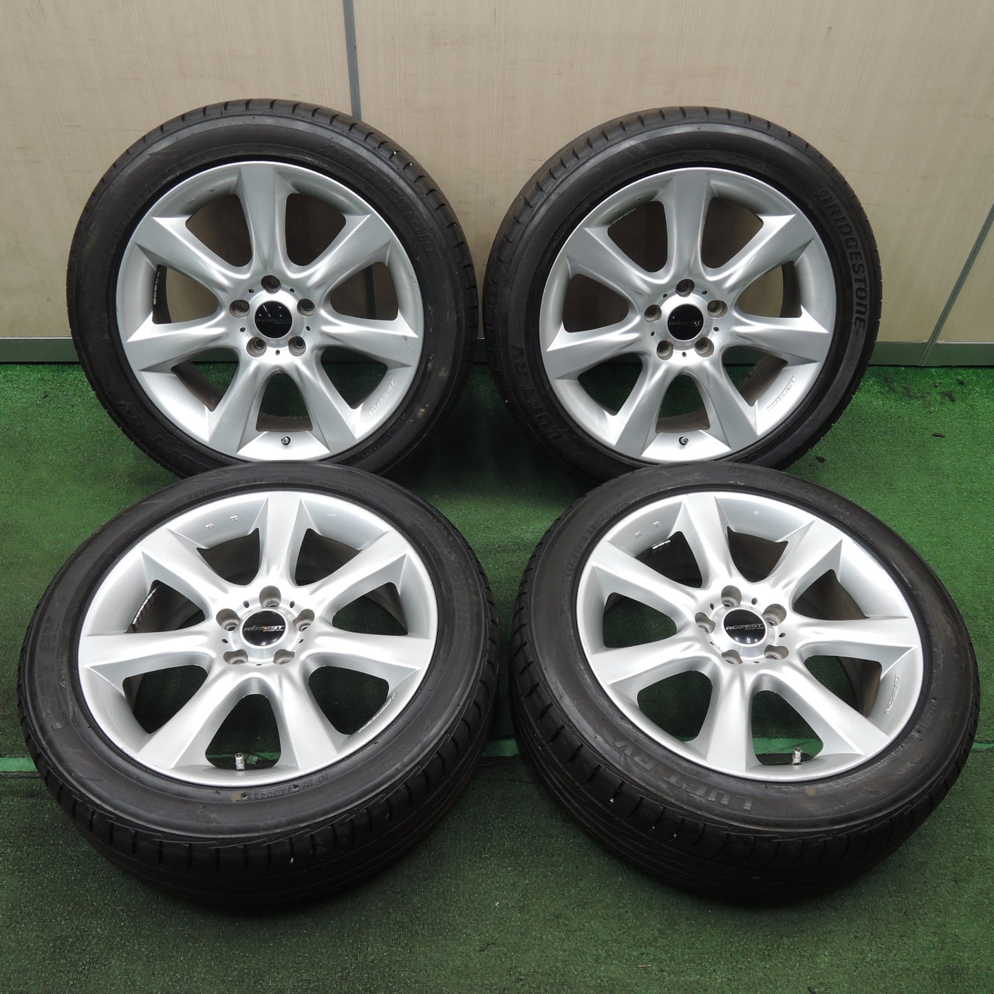 *送料無料* バリ溝！22年！9.5分★ROZEST 225/50R18 ブリヂストン LUFT RV ローゼスト 18インチ PCD114.3/5H★4030702NJノ