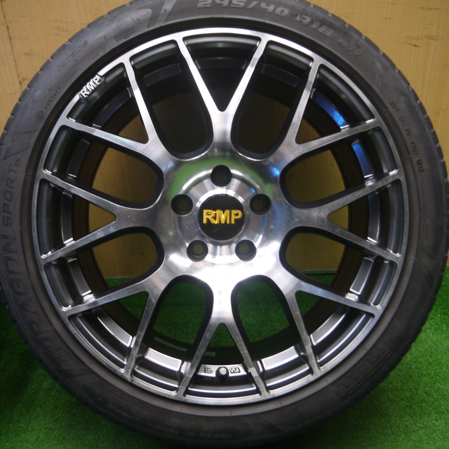 [送料無料] 4本価格★アウディ 等 RMP 028F 245/40R18 ピレリ ドラゴンスポーツ TM 18インチ PCD112/5H★4102204Hノ