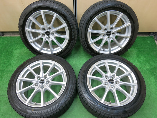 [送料無料]バリ溝！18年！美品！9.5分★ベンツ アウディ 等 BORBET CMA 245/45R17 スタッドレス ブリヂストン ブリザック VRX2 17インチ PCD112/5H★2121410ヒス