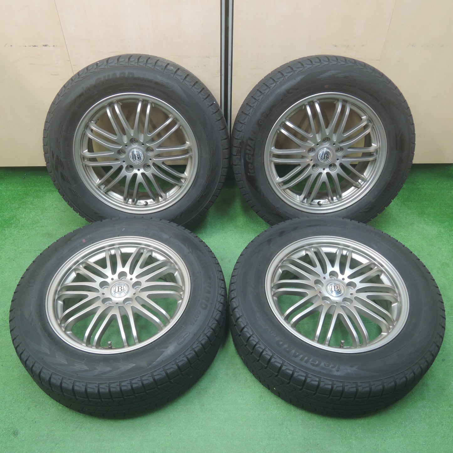 *送料無料*バリ溝！キレイ！9分★スタッドレス 225/65R17 ヨコハマ アイスガード G075 BRANDLE-LINE 17インチ PCD114.3/5H★3121310SYス