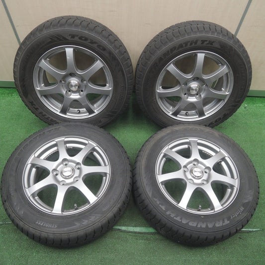 [送料無料]バリ溝！キレイ！8.5分★スタッドレス 195/65R15 トーヨー ウインター トランパス TX SIBILLA EQ-7 PCD114.3/5H★3111314SYス