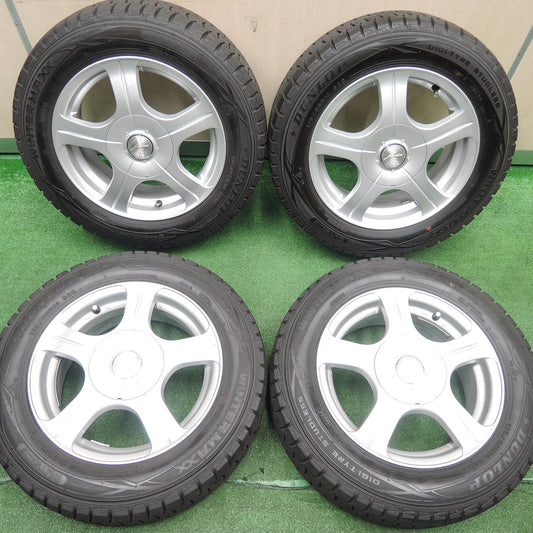 [送料無料]バリ溝！19年！キレイ！9.5分★スタッドレス 175/65R14 ダンロップ ウインターマックス WM01 JOKER QUEEN weds PCD100/4H 5H マルチ★3102402TNス