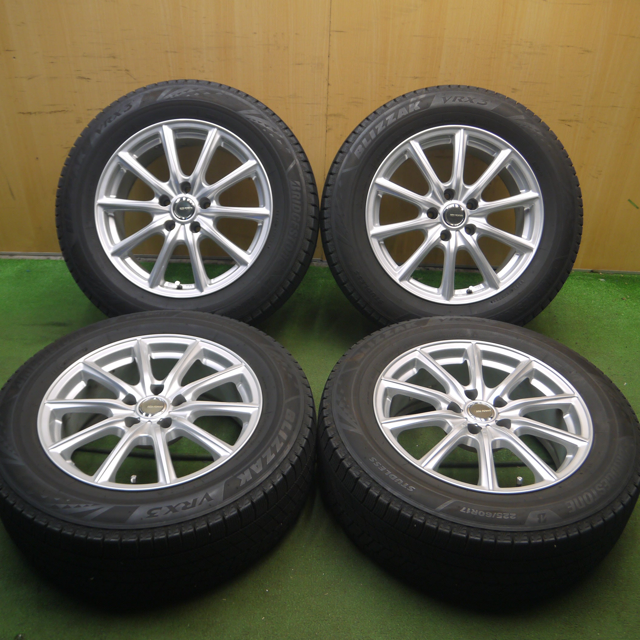 送料無料*バリ溝！21年！キレイ！9.5分☆スタッドレス 225/60R17 ...