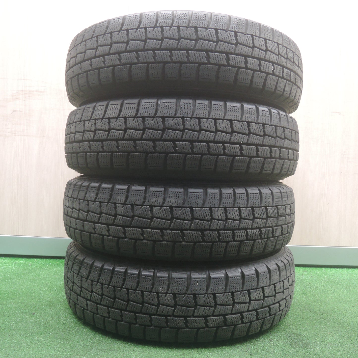 *送料無料*バリ溝！19年！キレイ！8.5分★スタッドレス 155/65R14 ダンロップ ウインターマックス WM01 Exceeder エクシーダー 14インチ PCD100/4H★3110706NJス