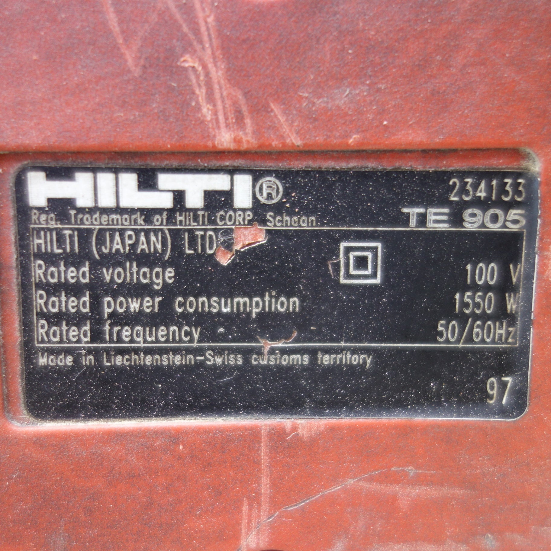 [送料無料] ◆HILTI ヒルティ 電動ハンマー TE905 ハツリ機 斫り 電動工具 100V 50/60Hz◆