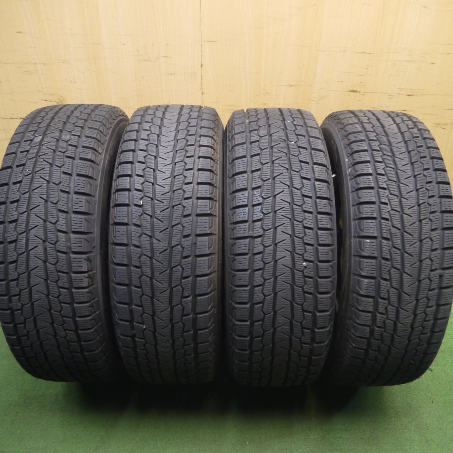 *送料無料* バリ溝！キレイ！9.5分★フォレスター XV等 G.speed 225/60R17 スタッドレス ヨコハマ アイスガード G075 Gスピード PCD100/5H★4030803Hス