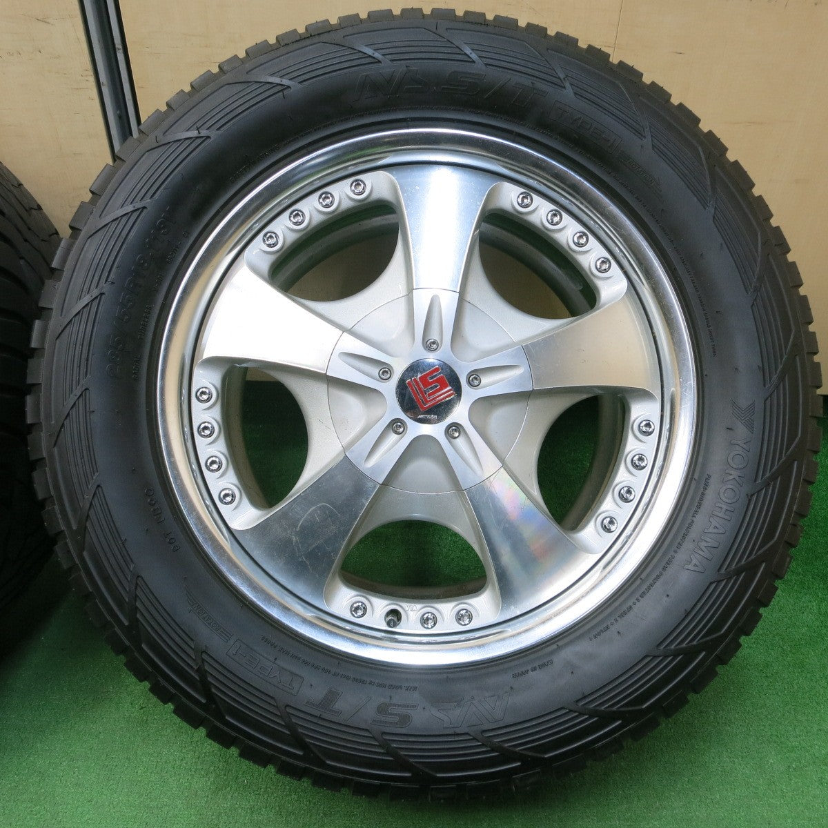 *送料無料* 4本価格★WORK LS105 285/55R18 ヨコハマ AVS S/T TYPE-1 ワーク 18インチ PCD150/5H★4021301イノ