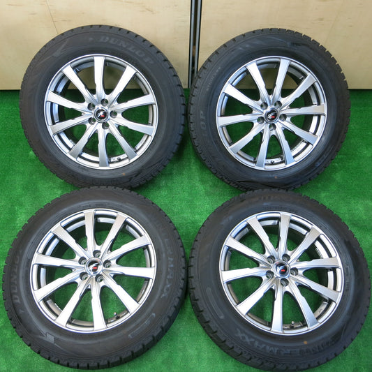 *送料無料*超バリ溝！20年！綺麗！ほぼ10分★スタッドレス 225/60R17 ダンロップ ウインターマックス WM02 Fang 17インチ PCD100/5H★3110107イス