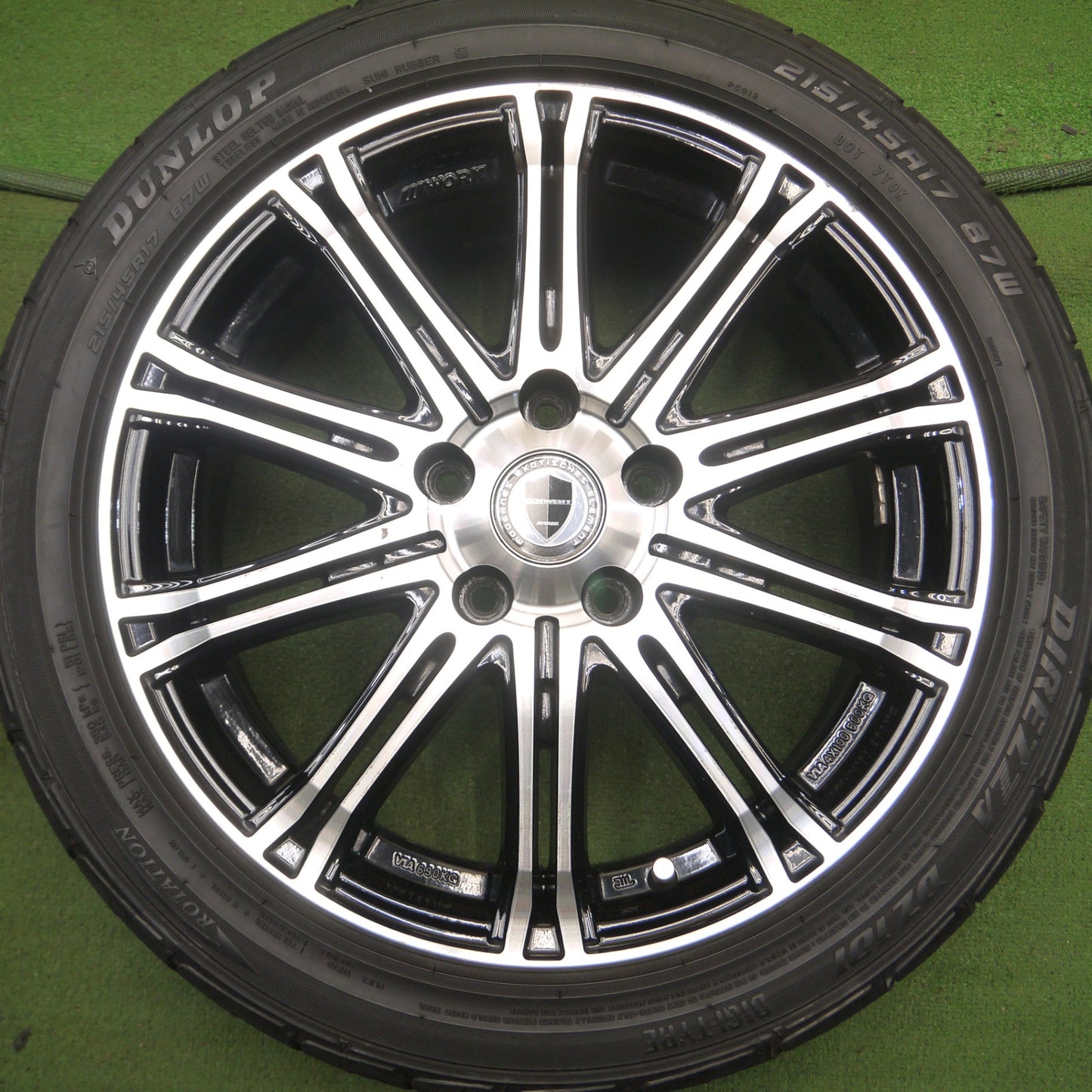 *送料無料* バリ溝！20年！9分★SCHWERT SC1M 215/45R17 ダンロップ DIREZZA DZ101 シュバート 17インチ PCD114.3/5H★4022602Hノ