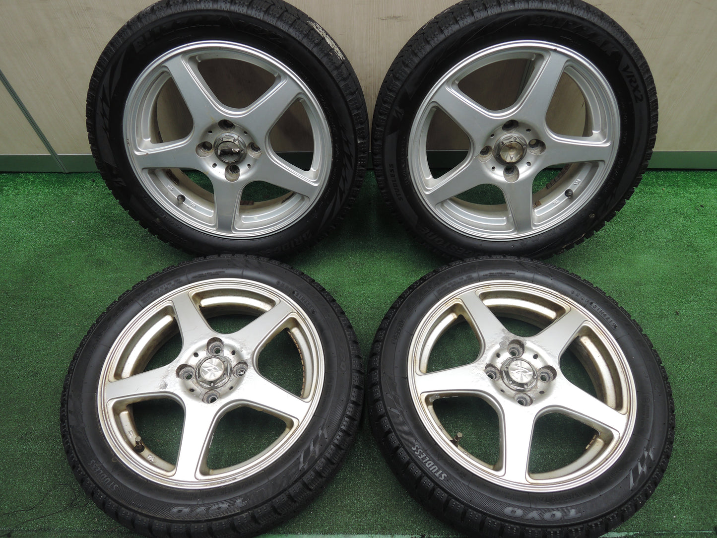 *送料無料*バリ溝！9分★三菱 アイ 等 145/65R15 175/55R15 スタッドレス ブリヂストン VRX2 トーヨー ガリット GIZ Treffer PCD100/4H★3111104HAス