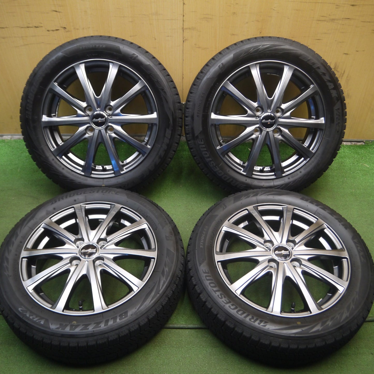 *送料無料* キレイ★スタッドレス 165/60R15 ブリヂストン ブリザック VRX2 EuroSpeed MANARAY SPORT 15インチ PCD100/4H★4021603Hス