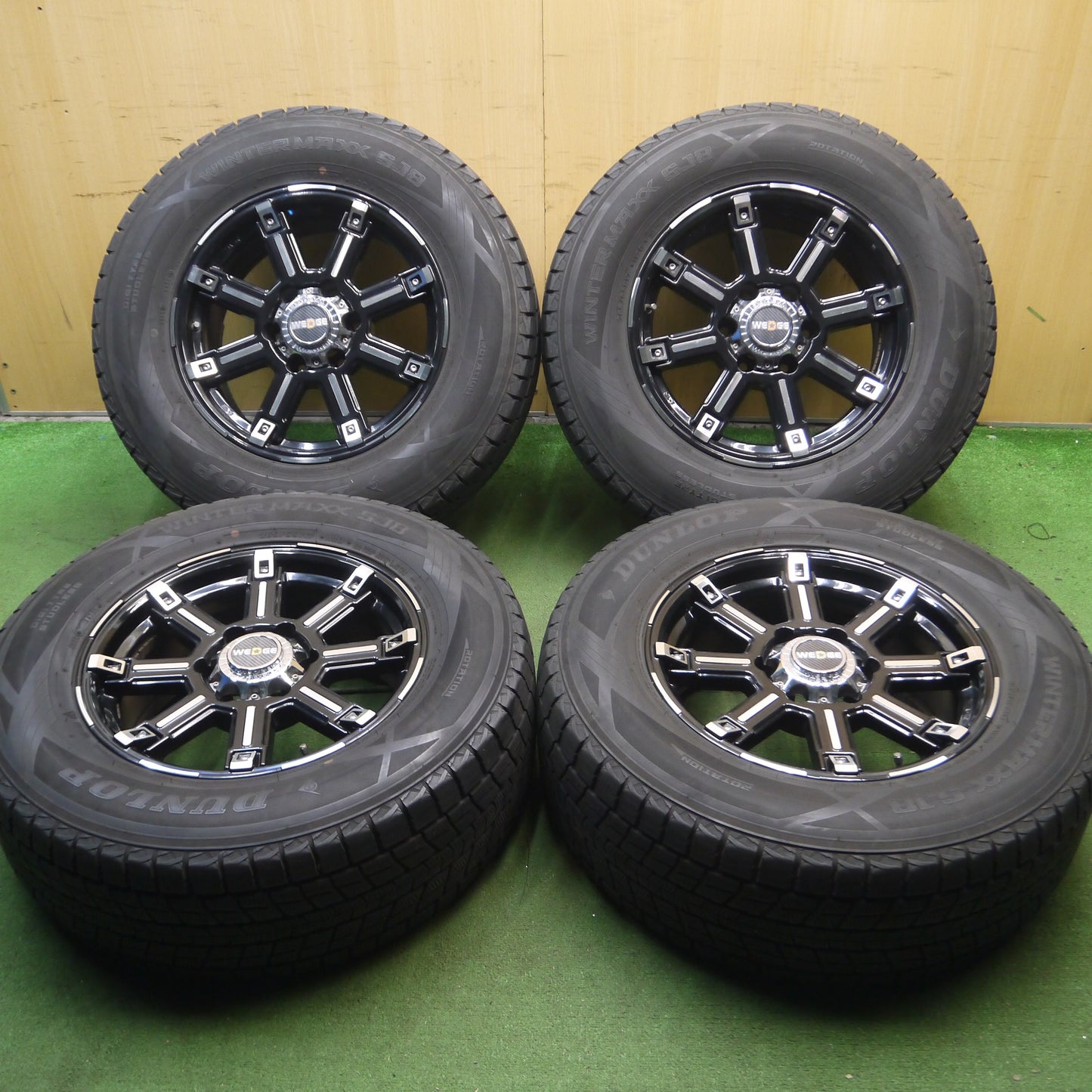 *送料無料*バリ溝！キレイ！9.5分★BahansTech WEDGE Stream 265/65R17 スタッドレス ダンロップ ウインターマックス SJ8 17インチ PCD139.7/6H★3121804Hス