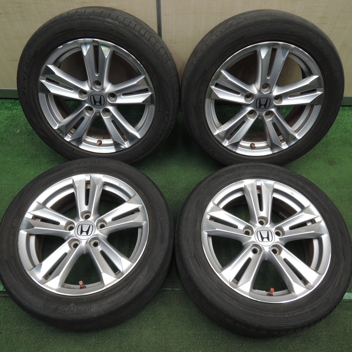 *送料無料* 4本価格★ホンダ CR-Z 純正 195/55R16 ダンロップ LE MANS V ルマン5 16インチ PCD114.3/5H★4022204HAノ