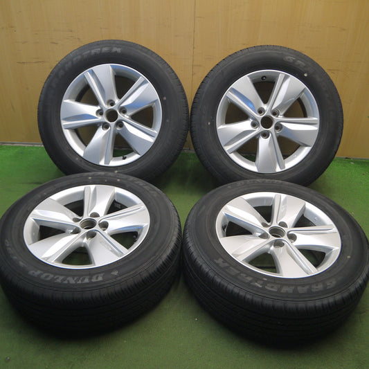 *送料無料*超バリ溝！キレイ！ほぼ10分★トヨタ 60系 ハリアー 純正 225/65R17 ダンロップ ST30 グラントレック 17インチ PCD114.3/5H★3122606Hノ