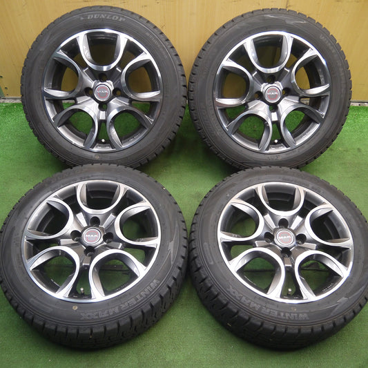 [送料無料]バリ溝！9.5分★フィアット 500 等 MAK TORINO 185/55R15 スタッドレス ダンロップ ウインターマックス WM02 マック トリノ PCD98/4H★3072203KAス