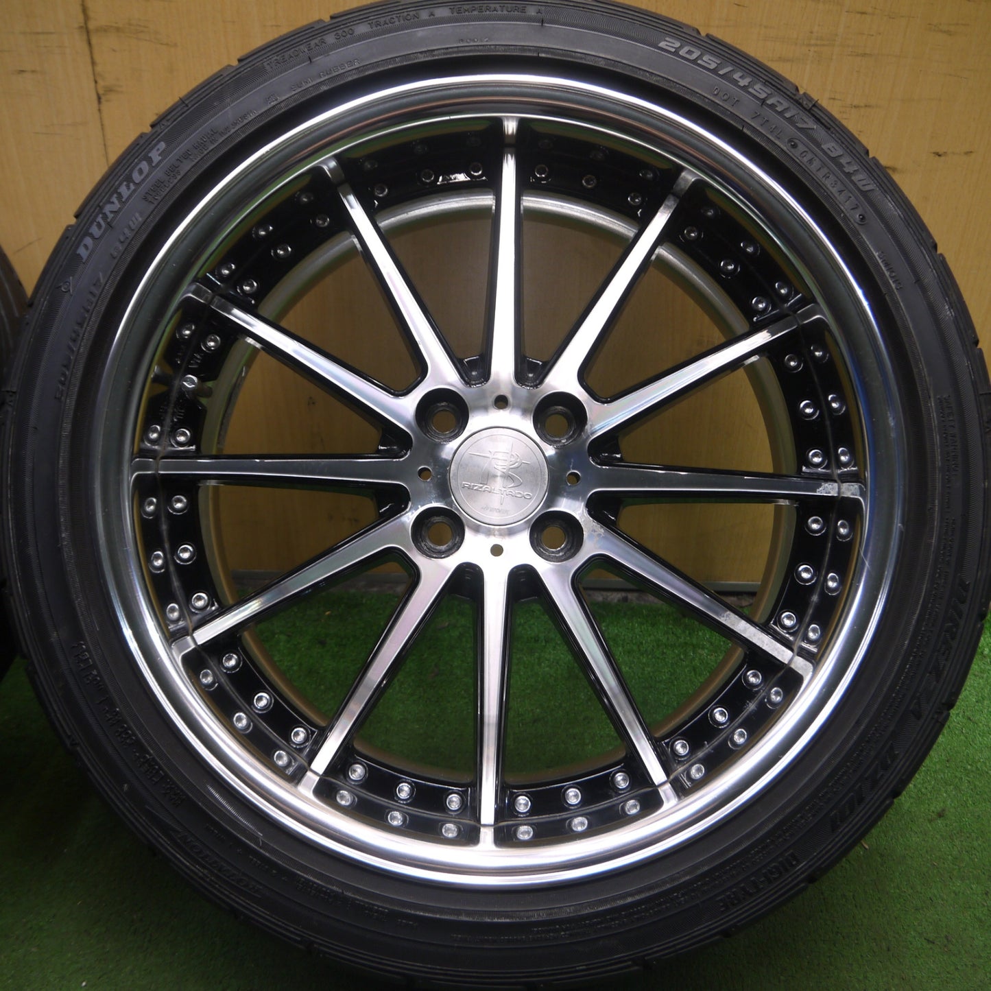 *送料無料* バリ溝！9分★WORK RIZALTADO 205/45R17 ダンロップ ディレッツァ DZ101 ワーク リザルタード 17インチ PCD100/4H★4031203Hノ