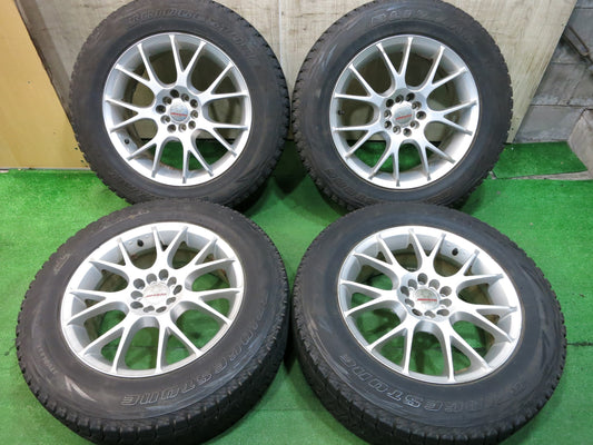 [送料無料]4本価格★スタッドレス 225/65R17 HOKUTO Racing ブリヂストン ブリザック DM-V1 ホクト レーシング 17インチ PCD100 114.3/5H マルチ★2120202Hス