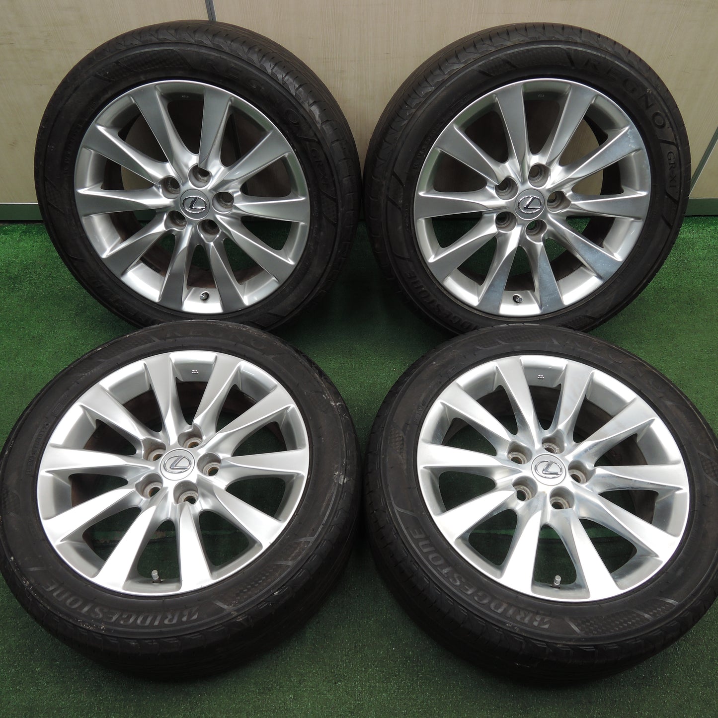 *送料無料*4本価格★レクサス LS460 純正 235/50R18 ブリヂストン レグノ GR-XI 18インチ PCD120/5H★3121506HAノ