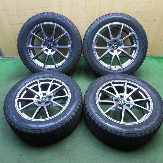 *送料無料* センサー付！バリ溝！綺麗！9分★レクサス等 235/55R18 スタッドレス ヨコハマ アイスガード G075 LA STRADA 阿部商会 PCD114.3/5H★4020915KKス