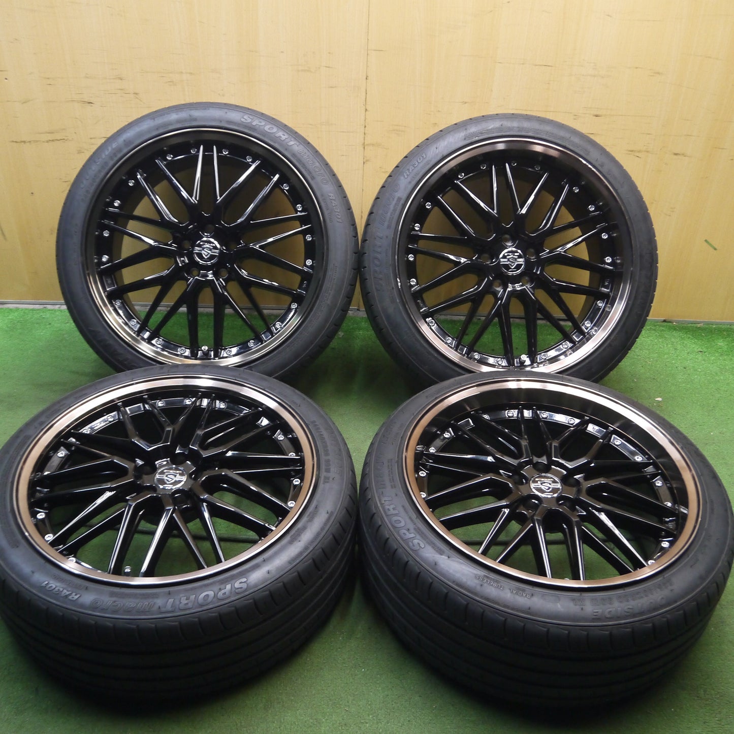 *送料無料*キレイ！22年★STEINER LMX AME 245/40R20 アプタニー SPORT macro RA301 シュタイナー 20インチ PCD114.3/5H★4012609Hノ