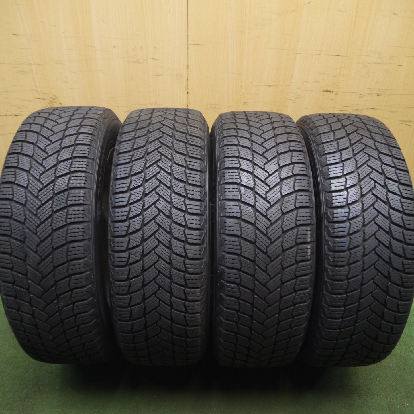 *送料無料* 超バリ溝！21年！ほぼ10分★スタッドレス 215/60R17 ミシュラン X-ICE SNOW ZACK JP-101 MONZA 17インチ PCD114.3/5H★4011508Hス