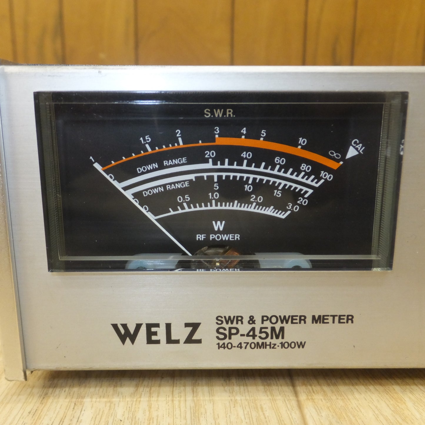 [送料無料] 現状品★ウエルツ WELZ パワーメーター SWR & POWER METER SP-45M　140～470MHz 100V MAX 50Ω★