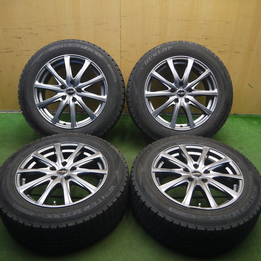 *送料無料* バリ溝！21年！キレイ！9.5分★スタッドレス 215/60R17 ダンロップ ウインターマックス WM02 EuroSpeed ユーロスピード 17インチ PCD114.3/5H★4021612Hス