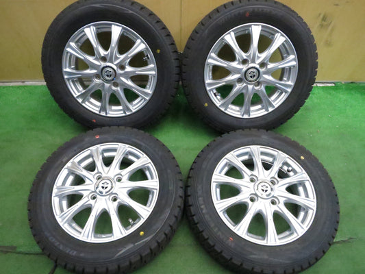 [送料無料]超バリ溝！21年！ほぼ10分★スタッドレス 155/65R13 ダンロップ ウインターマックス WM02 JOKER weds ジョーカー 13インチ PCD100/4H★3013005Hス