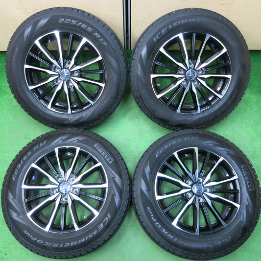 *送料無料*バリ溝！綺麗！9.5分以上★スタッドレス 225/65R17 ピレリ アイスアシンメトリコ プラス SMACK ENKEI スマック エンケイ PCD114.3/5H★4010413イス