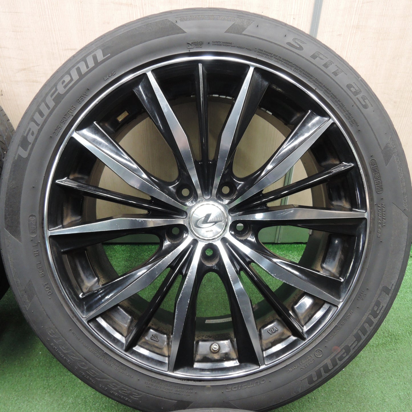 *送料無料* 4本価格！20年★225/50R18 LEONIS VX weds ラウフェン S FIT as レオニス 18インチ PCD114.3/5H★4021604TNノ