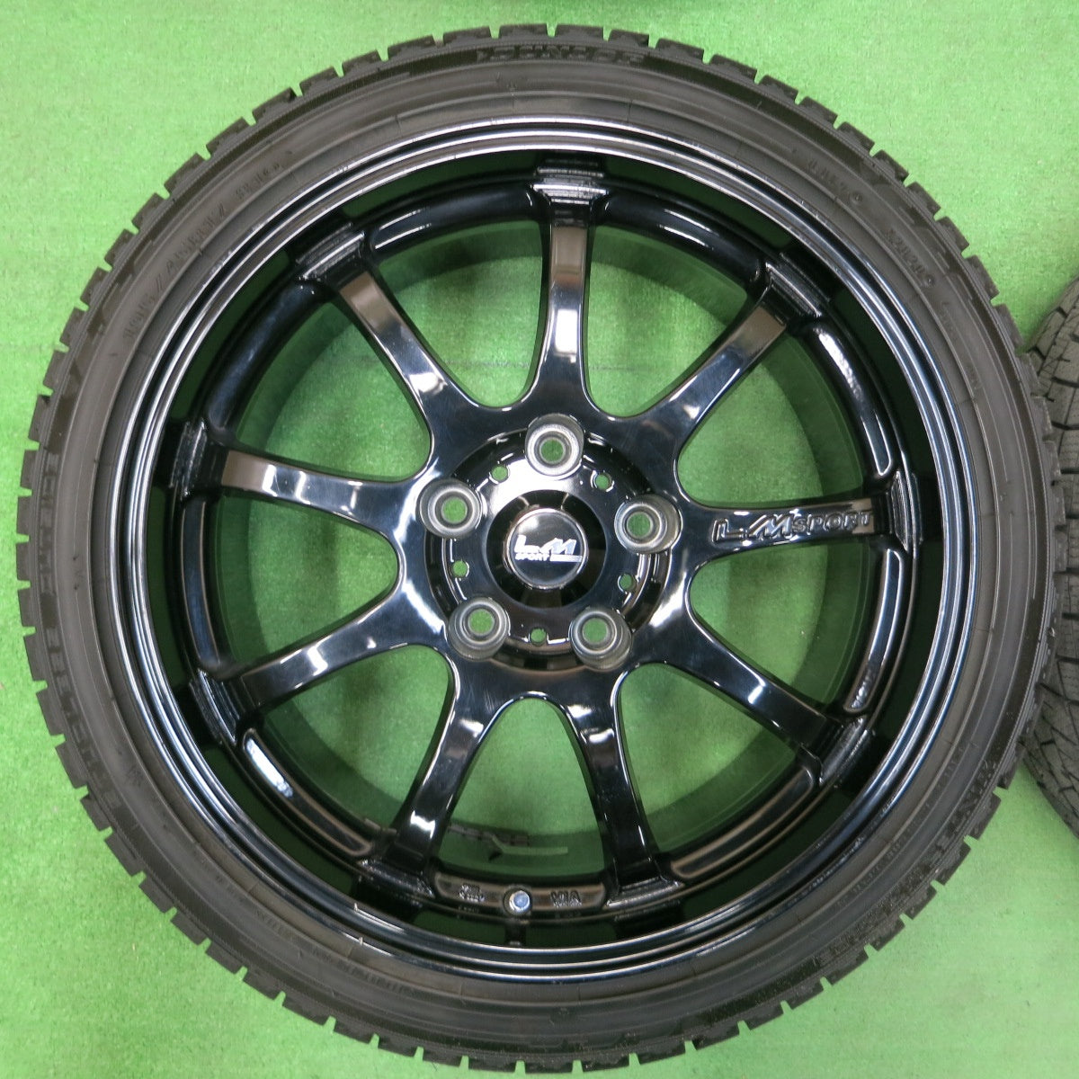 *送料無料* バリ溝！20年！9.5分★スタッドレス LM SPORT 195/45R17 ダンロップ ウインターマックス 03 LMスポーツ 17インチ PCD114.3/5H★4021706イス