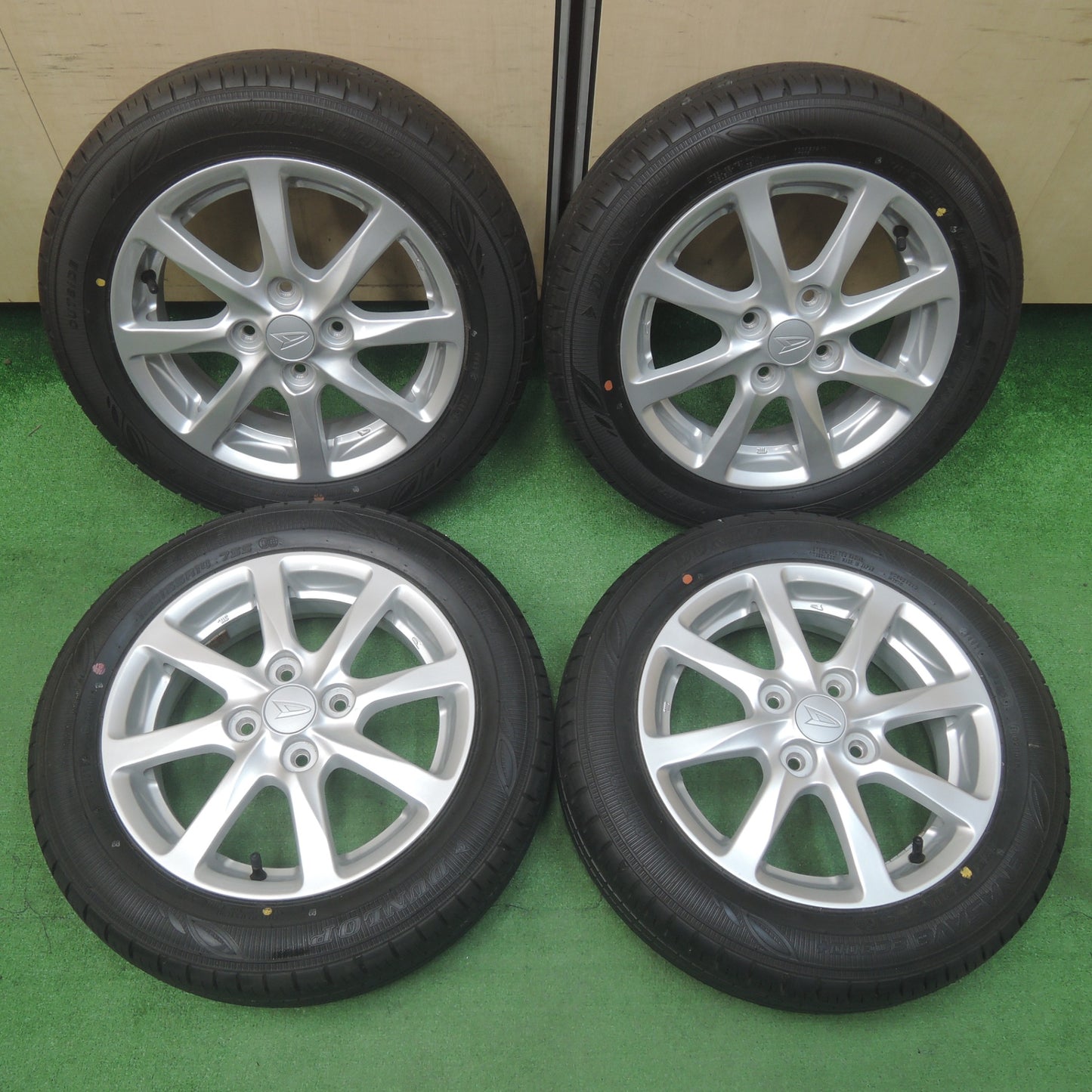 *送料無料*新車外し★ダイハツ L375S タントカスタム 純正 155/65R14 ダンロップ エナセーブ EC300+ 14インチ PCD100/4H★4011712SYノ