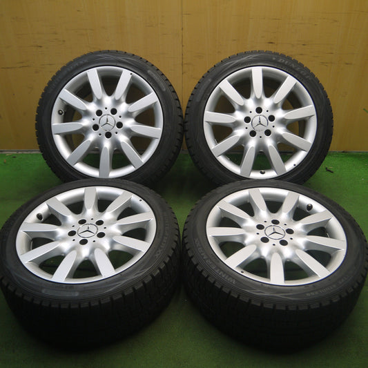 *送料無料* バリ溝！9分★ベンツ Sクラス W221 純正 245/45R18 スタッドレス ダンロップ ウインターマックス WM01 PCD112/5H★4030411Hス